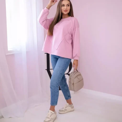 JEANS Pitkähihaiset Paidat>Kesi Big Heart collegepaita pinkki