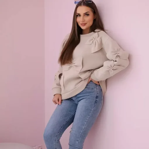JEANS Pitkähihaiset Paidat>Kesi Bowties collegepaita beige