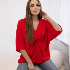 JEANS Lyhythihaiset Paidat Ja Topit>Kesi Catrina solmupaita punainen