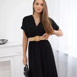 JEANS Maksimekot>Kesi Deena mekko vyöllä musta