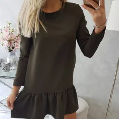 JEANS Minimekot>Kesi Flounce minimekko khaki