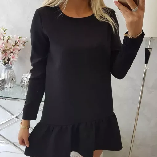JEANS Minimekot>Kesi Flounce minimekko musta