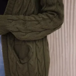 JEANS Neuleet></noscript>Kesi Hood neuletakki khaki