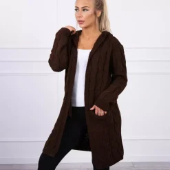 JEANS Neuleet></noscript>Kesi Hood neuletakki tummanruskea