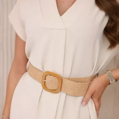 JEANS Midimekot></noscript>Kesi Ilana taskumekko vyöllä beige