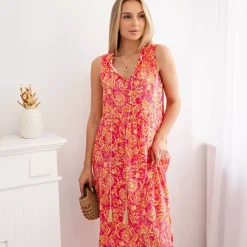 JEANS Maksimekot | Midimekot>Kesi Jayla viskoosinen kukkamekko fuksia