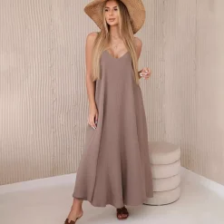 JEANS Midimekot | Minimekot>Kesi Joanna puuvillamekko v.ruskea