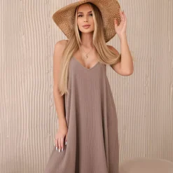JEANS Midimekot | Minimekot>Kesi Joanna puuvillamekko v.ruskea