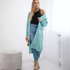 JEANS Neuleet>Kesi Laura neuletakki taskuilla aqua