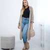 JEANS Neuleet>Kesi Laura neuletakki taskuilla vaaleanruskea