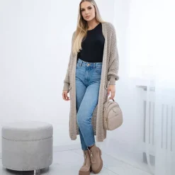 JEANS Neuleet>Kesi Laura neuletakki taskuilla vaaleanruskea