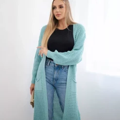 JEANS Neuleet>Kesi Laura neuletakki taskuilla aqua