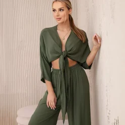 JEANS Pitkähihaiset Paidat | Housut>Kesi Minnie paita ja housut - setti khaki