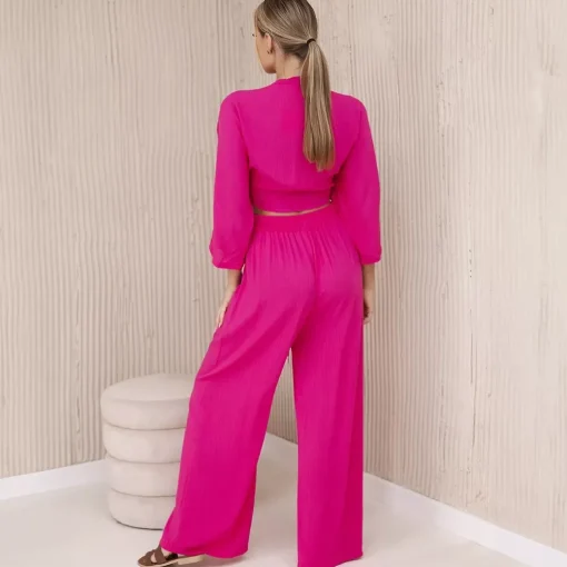 JEANS Lyhythihaiset Paidat Ja Topit | Housut>Kesi Minnie paita ja housut - setti fuksia