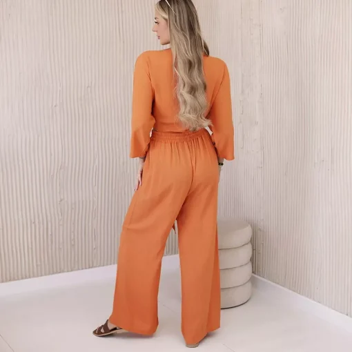 JEANS Lyhythihaiset Paidat Ja Topit | Housut>Kesi Minnie paita ja housut - setti oranssi