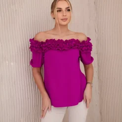 JEANS Lyhythihaiset Paidat Ja Topit>Kesi Nicole Spanish paita magenta