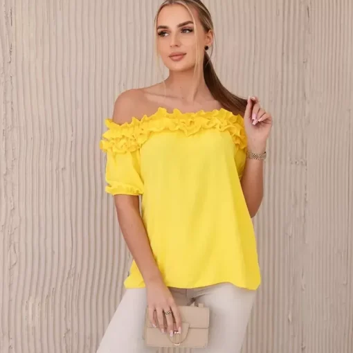JEANS Lyhythihaiset Paidat Ja Topit>Kesi Nicole Spanish paita keltainen