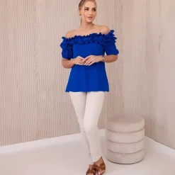 JEANS Lyhythihaiset Paidat Ja Topit>Kesi Nicole Spanish paita sininen
