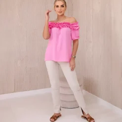 JEANS Lyhythihaiset Paidat Ja Topit>Kesi Nicole Spanish paita baby pink