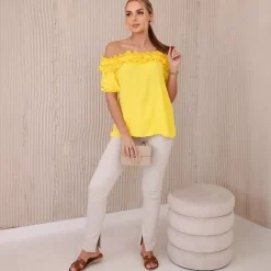 JEANS Lyhythihaiset Paidat Ja Topit></noscript>Kesi Nicole Spanish paita keltainen