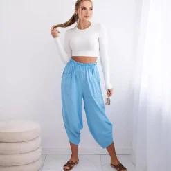 JEANS Housut></noscript>Kesi Nikki haaremihousut v.sininen