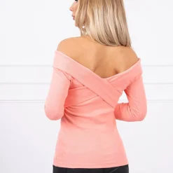 JEANS Pitkähihaiset Paidat>Kesi off shoulder ribbipaita lohenpunainen