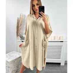 JEANS Pitkähihaiset Paidat | Minimekot></noscript>Kesi Olivia paitamekko beige