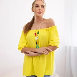 JEANS Lyhythihaiset Paidat Ja Topit>Kesi Raquell paita korulla keltainen