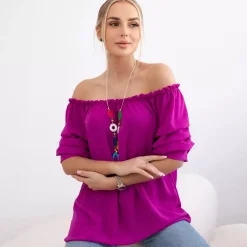 JEANS Lyhythihaiset Paidat Ja Topit>Kesi Raquell paita korulla magenta