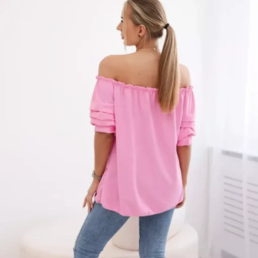 JEANS Lyhythihaiset Paidat Ja Topit>Kesi Raquell paita korulla baby pink