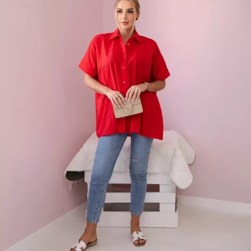 JEANS Lyhythihaiset Paidat Ja Topit>Kesi Reena paitapusero punainen