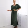 JEANS Maksimekot>Kesi Renya mekko vyöllä khaki