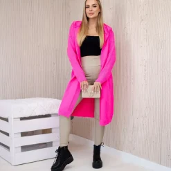 JEANS Neuleet>Kesi Sera neuletakki hupulla neonpinkki