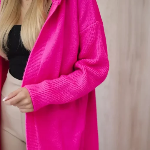 JEANS Neuleet>Kesi Sera neuletakki hupulla neonpinkki