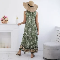 JEANS Maksimekot></noscript>Kesi Sienna viskoosinen mekko khaki