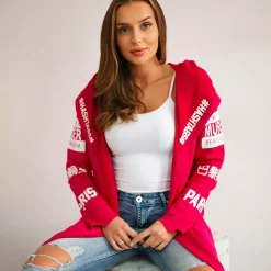 JEANS Takit>Kesi Sixth trikootakki hupulla fuksia