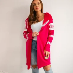 JEANS Takit></noscript>Kesi Sixth trikootakki hupulla fuksia