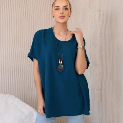 JEANS Lyhythihaiset Paidat Ja Topit>Kesi Solly oversize paita korulla mariini