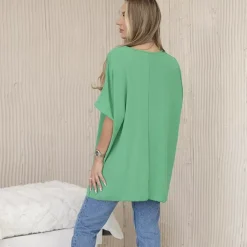 JEANS Lyhythihaiset Paidat Ja Topit></noscript>Kesi Solly oversize paita korulla vihreä