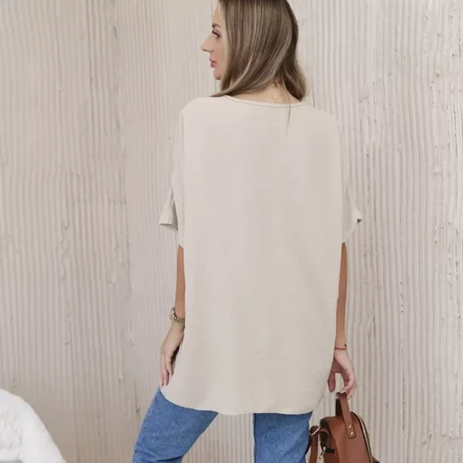 JEANS Lyhythihaiset Paidat Ja Topit>Kesi Solly oversize paita korulla beige