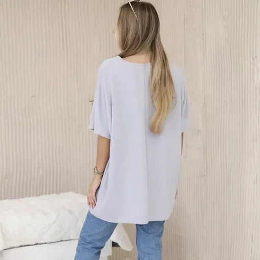 JEANS Lyhythihaiset Paidat Ja Topit>Kesi Solly oversize paita korulla v.harmaa