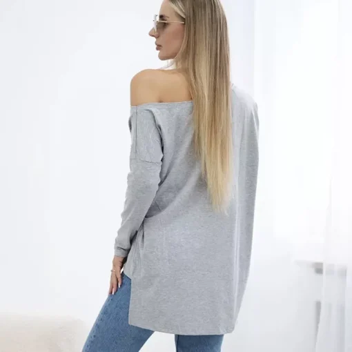 JEANS Pitkähihaiset Paidat>Kesi Suvie puuvillatrikoopaita v.harmaa