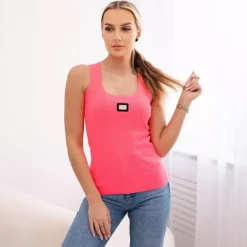JEANS Lyhythihaiset Paidat Ja Topit></noscript>Kesi Teller ribbitoppi neonpinkki