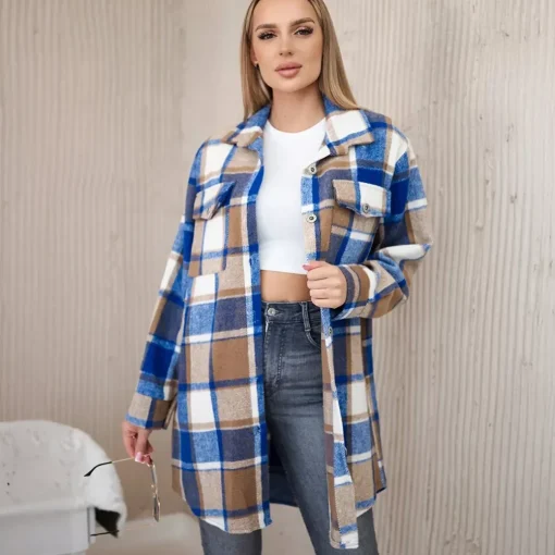 JEANS Pitkähihaiset Paidat>Kesi Tessie villakangaspaita sininen