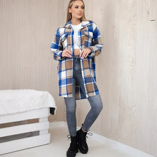 JEANS Pitkähihaiset Paidat>Kesi Tessie villakangaspaita sininen