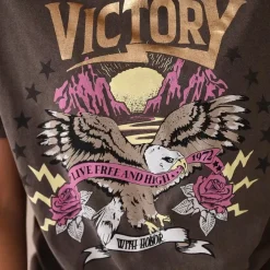 JEANS Lyhythihaiset Paidat Ja Topit>Kesi Victory printtipaita taupe