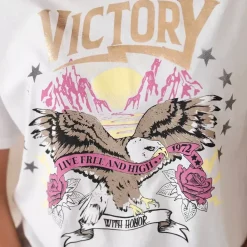 JEANS Lyhythihaiset Paidat Ja Topit>Kesi Victory printtipaita valkoinen