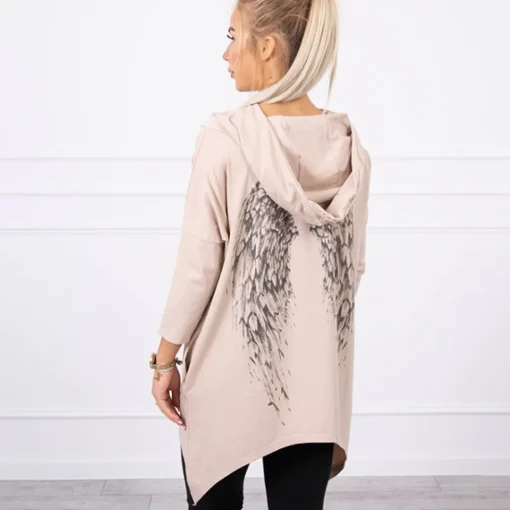 JEANS Hupparit>Kesi Wings hupullinen paita beige