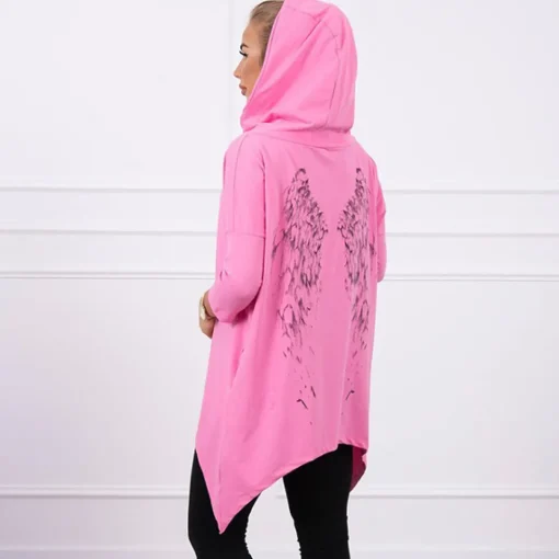 JEANS Hupparit>Kesi Wings hupullinen paita pinkki