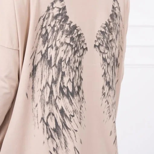 JEANS Hupparit>Kesi Wings hupullinen paita beige